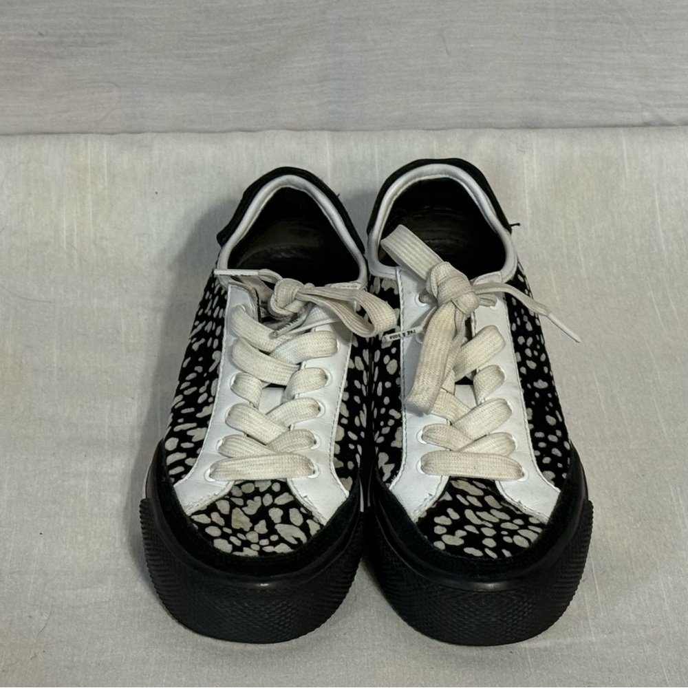 Rag & Bone RB Army Cheetah Print Leather Sneakers 36.5